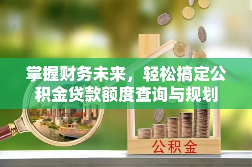 道真掌握财务未来，轻松搞定公积金贷款额度查询与规划