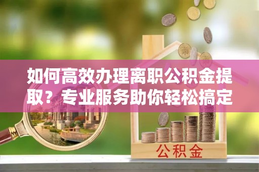 道真如何高效办理离职公积金提取？专业服务助你轻松搞定