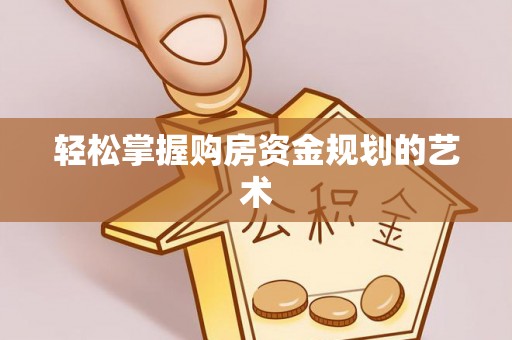道真轻松掌握购房资金规划的艺术