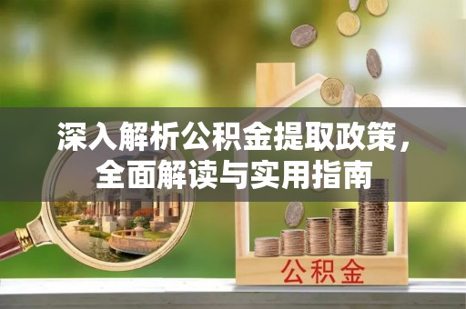 道真深入解析公积金提取政策，全面解读与实用指南