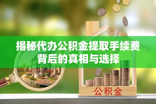 道真揭秘代办公积金提取手续费背后的真相与选择